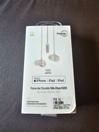 Fone de ouvido para iPhone .duo n20