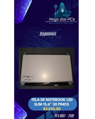 TELA NOTEBOOK LED SLIM 15.6" 30 PINOS