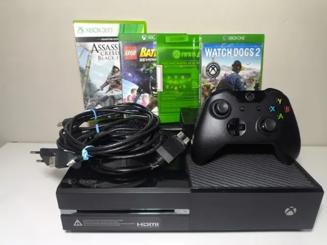Xbox One Fat 1TB 1 Controle 4 Jogos