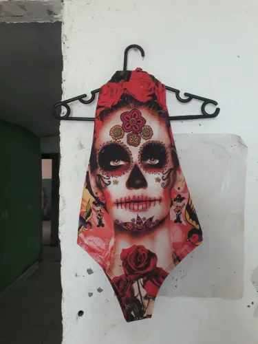 Body de caveira mexicana Tam p