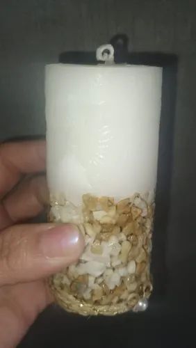 Kit de uma capela gruta da sagrada família,com uma vela artesanal aromatizada