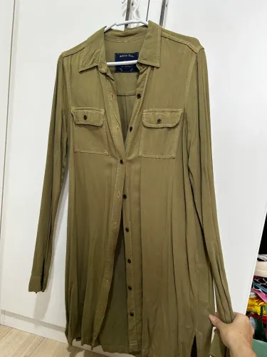 Camisa feminina blusão saída de praia verde militar