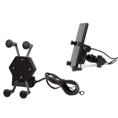 Suporte de moto, Carregador, garra para Celular Gps Universa Fixa Retrovisor