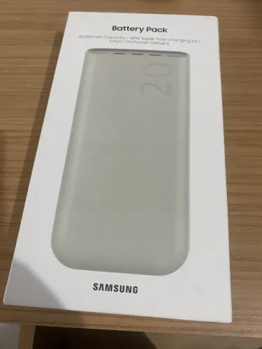 Carregador Portátil Samsung 20000mah 45w Usb-c - Power Bank Super Rápido Com Alta Potência