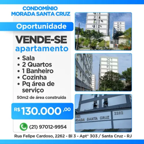 Ótima Oportunidade! Apartamento à Venda em Santa Cruz/RJ! 