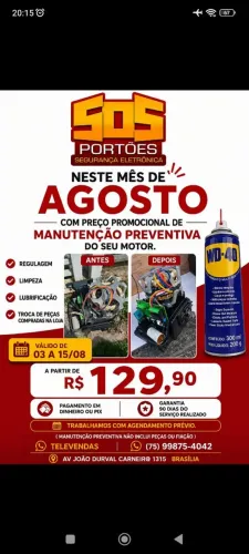 MOTORES DE PORTÃO - Whatsapp *
