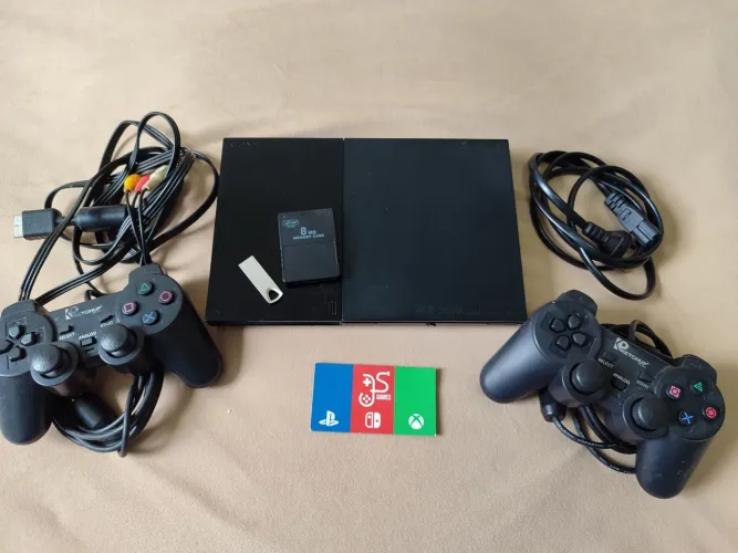 PS2 slim lendo jogos leitor novo