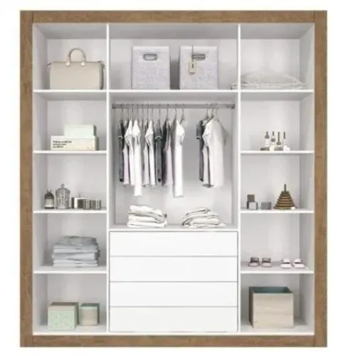 Guarda roupa infantil 4 portas com 4 gavetas