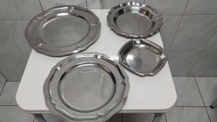 Conjunto de travessas ovais em inox