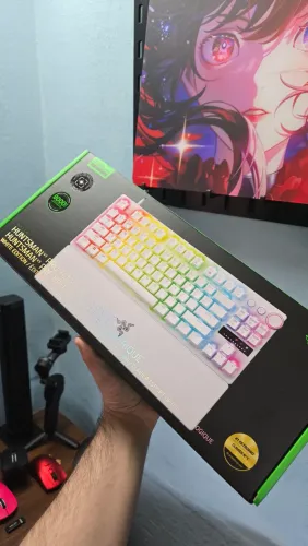 Teclado Razer Huntsman V3 Pro 8k TKL teclado óptico com knop de volume
