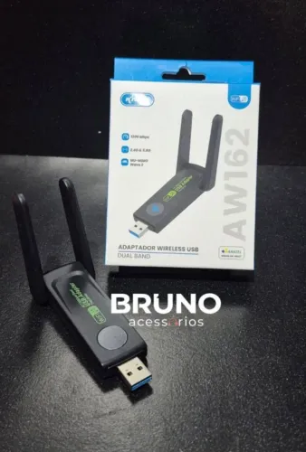 Adaptador Wireless USB Dual Band (modelo AW162 / AC1300 Mbps com antenas)