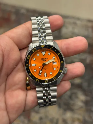 Seiko 5 Sports Skx Gmt Automático Laranja SSK005KC