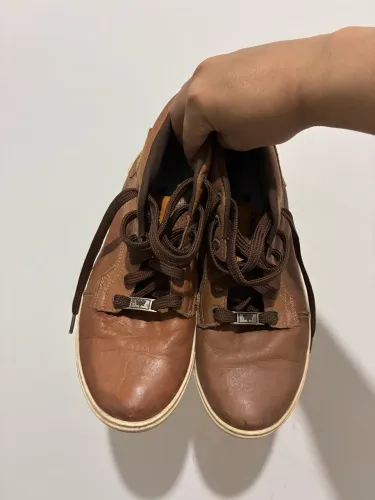 Tênis Cavalera Cano Alto Masculino Marrom Couro Nº40