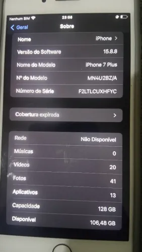 iPhone 7 plus 128 GB leia o anúncio