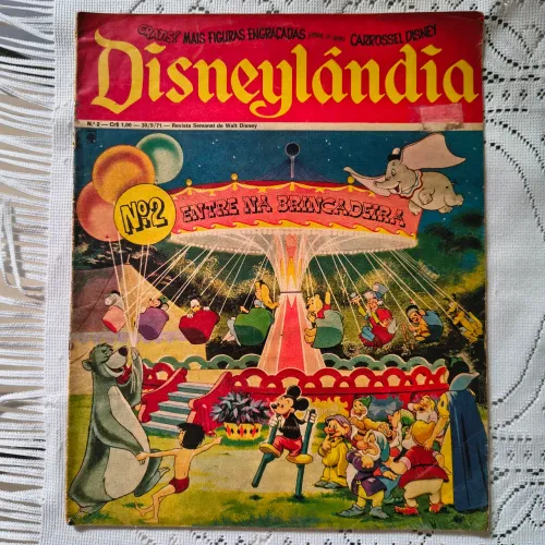 Revista Disneylandia Nº 2 (1971) - Editora Abril Cultural | Colecionável<br>