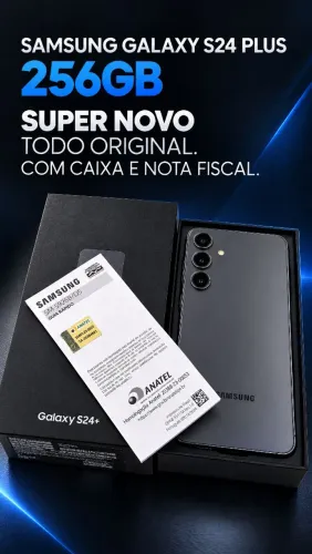 S24 plus 256gb super novo, caixa nota etc.