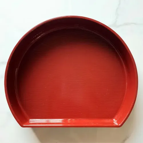 Mini Bandeja Oriental Meia-Lua Japonesa Laca Sushi