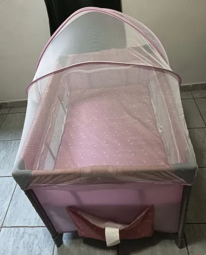Kit berço chiqueirinho,bebe conforto e andador feminina completos
