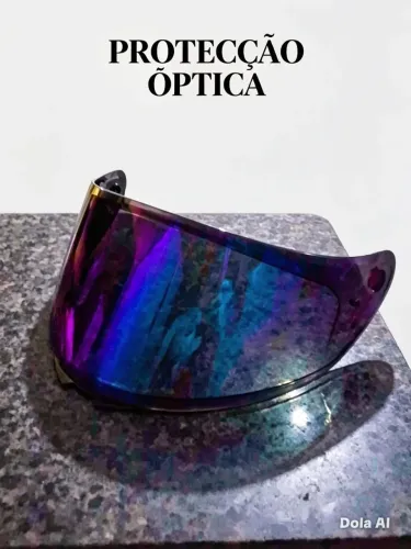 Viseira para Capacete Race tech hit camaleão - Lente Espelhada Azul/Roxa