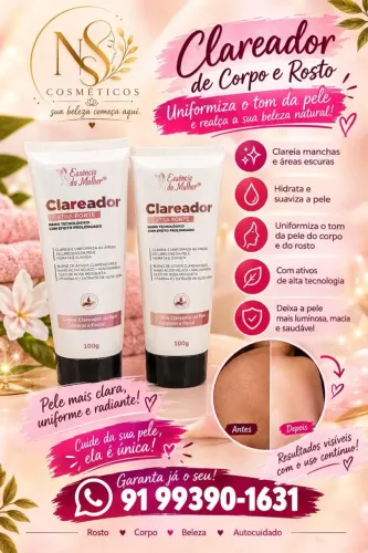 Clareador extra forte -essência da mulher 100g
