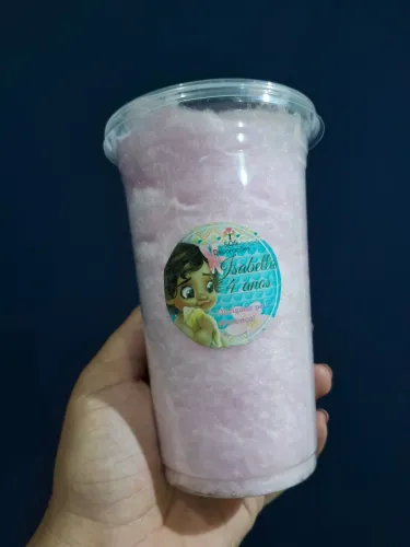 Algodão doce no copo personalizado