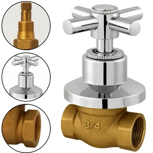 Registro 3/4 de gaveta metal cromado acabamento C31 - Bognar