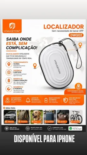 CHAVEIRO COM LOCALIZADOR GPS PARA IPHONE