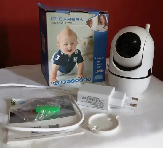 Camera Ip Wifi Giratória Estilo Babá Eletrônica Com Visão Noturna e Alerta De Movimento (N