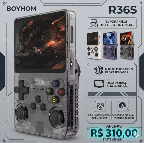 Video Game Console Portátil R36S (Original e Lacrado)