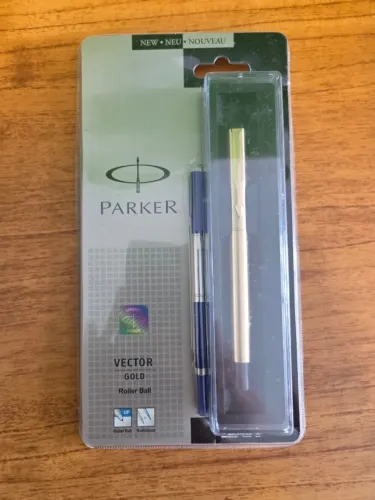 Caneta Parker Vector Gold esfereográfica (roller ball, embalagem fechada)