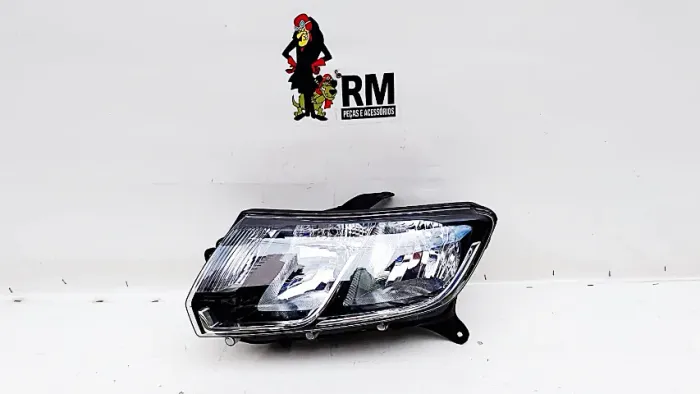 Farol Logan Sandero 2014/19 Friso Cromado Mascara Negra Orig Esquerdo/motorista