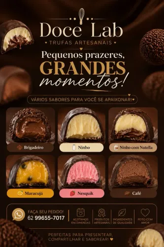 Trufas recheadas para encomendas