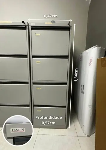 Arquivo Pandin 4 gavetas (aço) - usado, ótimo estado