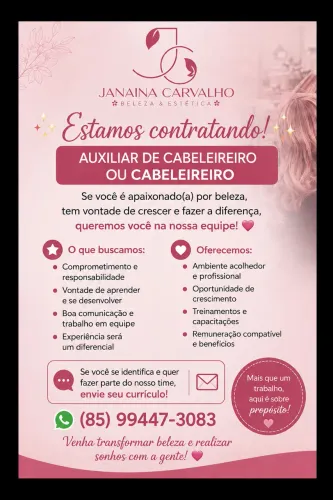 Auxiliar de cabeleireira ou cabeleireira