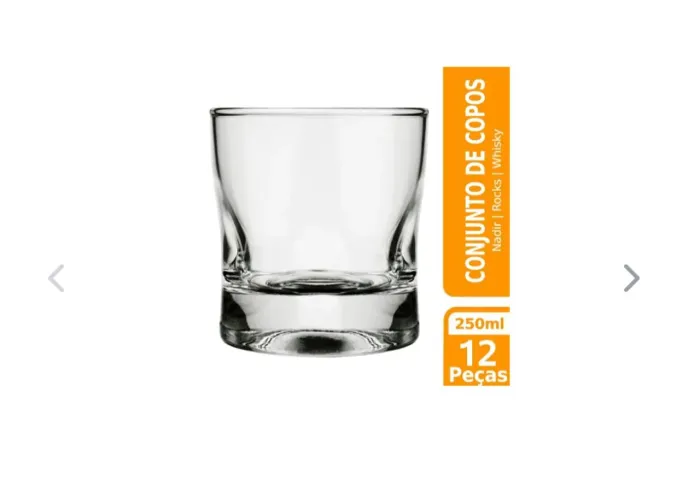 Copo whisky amassadinho 250 ml
