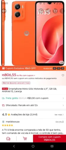 Venda ou troca com troco 