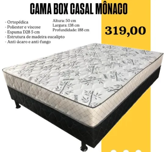 Cama box casal Mônaco- FRETE GRATIS / ENTREGA HOJE!!
