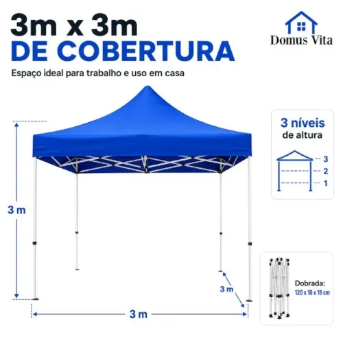 Achado da Shopee! Tenda Dobrável 3x3 Extra Forte - Perfeita para Reunir a Galera na Copa