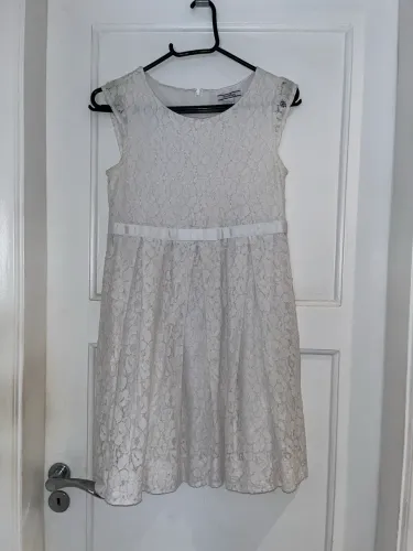 Vestido branco feminino infantil 