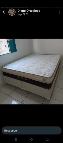 Cama box queen size grátis entrega e travesseiro