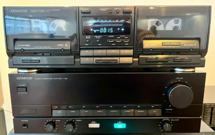 Amplificador Kenwood A-62 + Tape Deck Kenwood X-7i - Impecáveis - Revisados