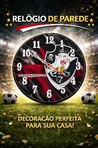 Relógio de parede do vasco
