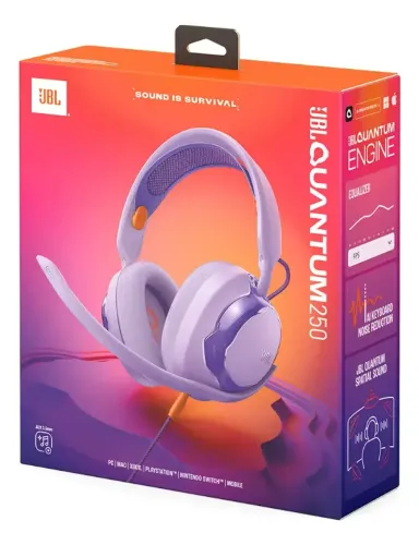 Headset Gamer Com Fio Jbl Quantum 250 Com Mic - Roxo