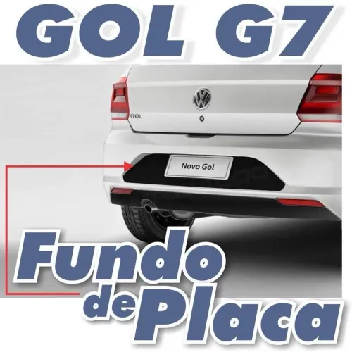 Aplique adesivo fundo de placa GOL G7/G8 preto fosco - MR.MAGOO
