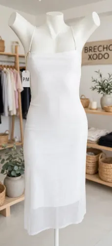 Vestido branco lindo! Tamanho único