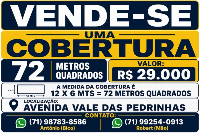Vende-se uma cobertura