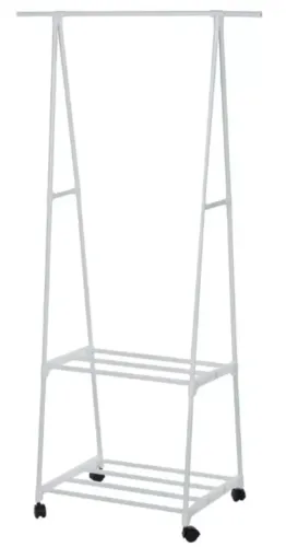 ARARA DE ROUPAS COM RODINHA BRANCA