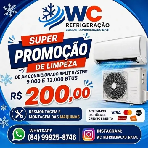 Limpeza de ar condicionado Natal é Grande Natal