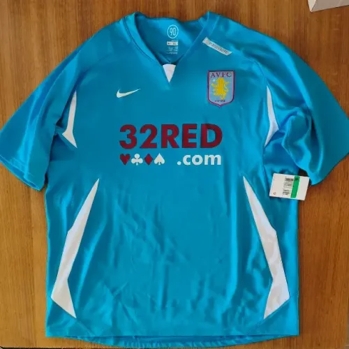 camisa original 2007 2008 modelo jogador aston villa nova na etiqueta azul nike tamanho gg
