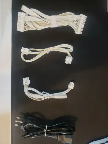 Cabo 24 pinos, cpu e pci brancos + cabo de fonte preto